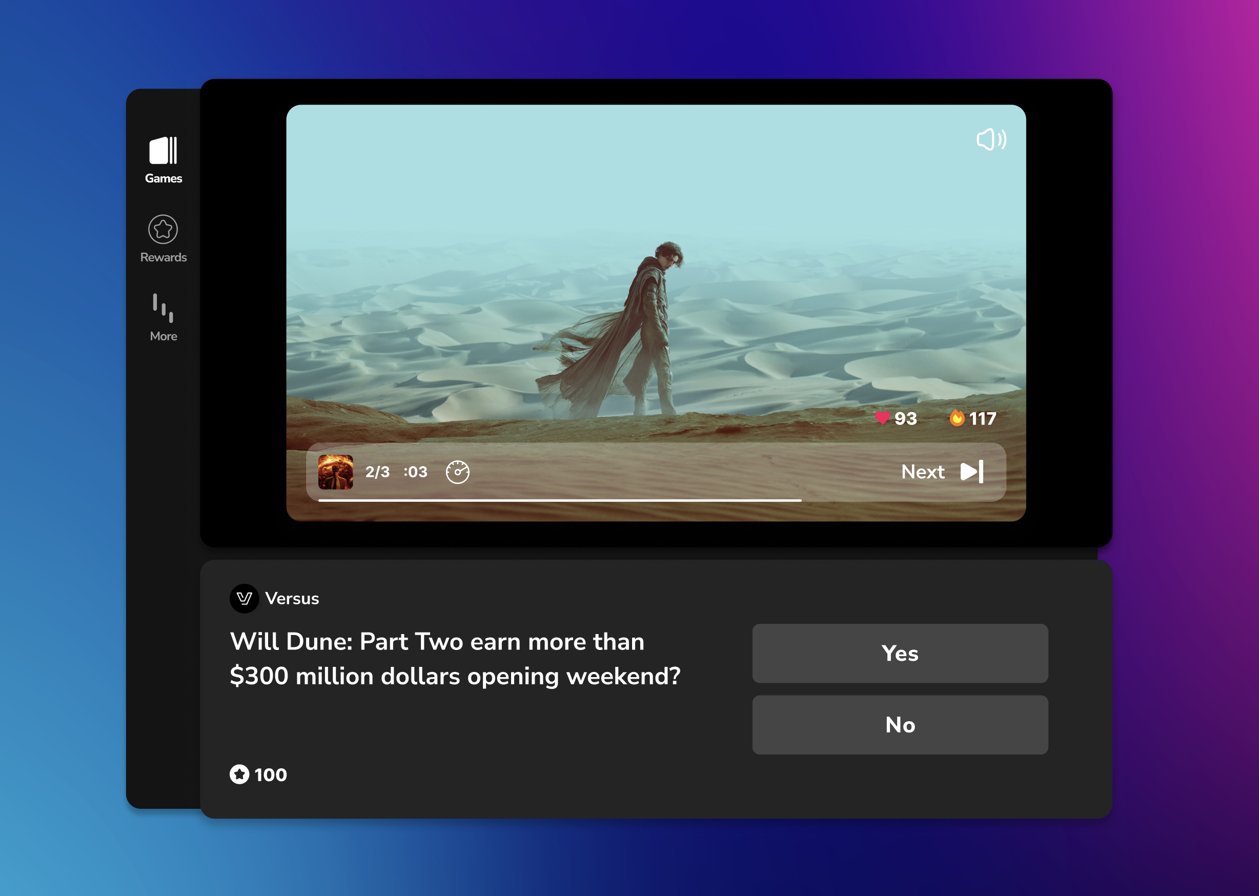 An audience prediction game
